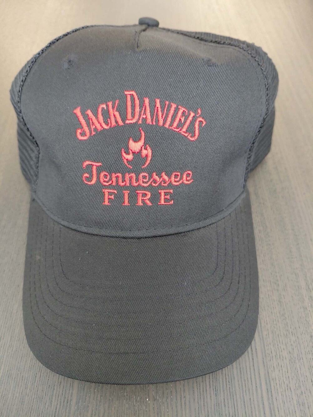 JACK DANIELS TENNESSEE FIRE HAT CAP BLACK ADJUSTABLE SNAPBACK NWOT